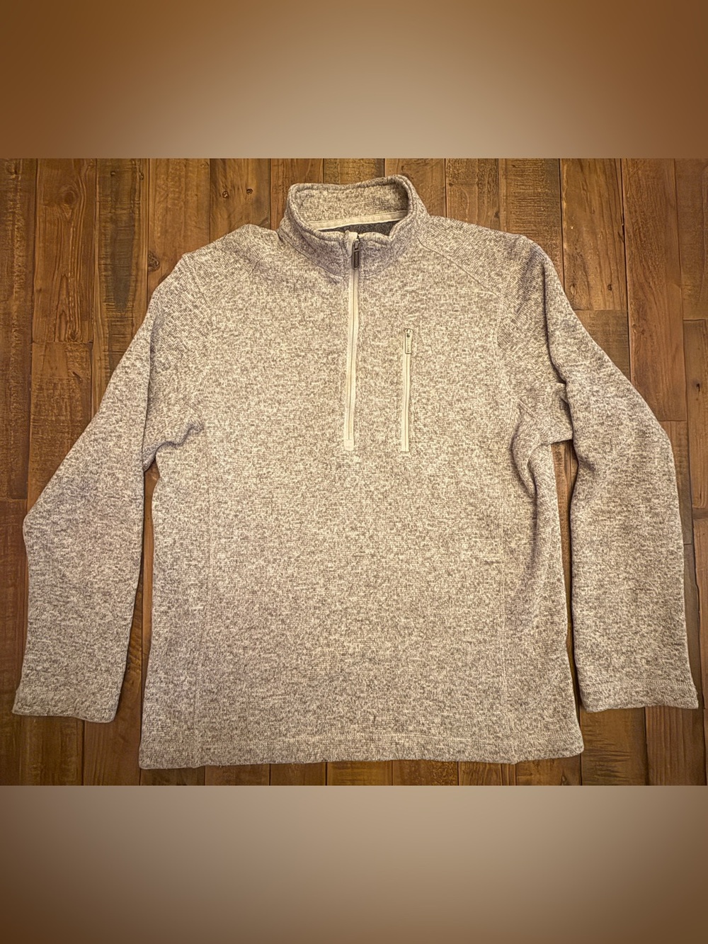 Woolrich Men’s Medium Heather Gray Quarter-Zip Pullover Fleece